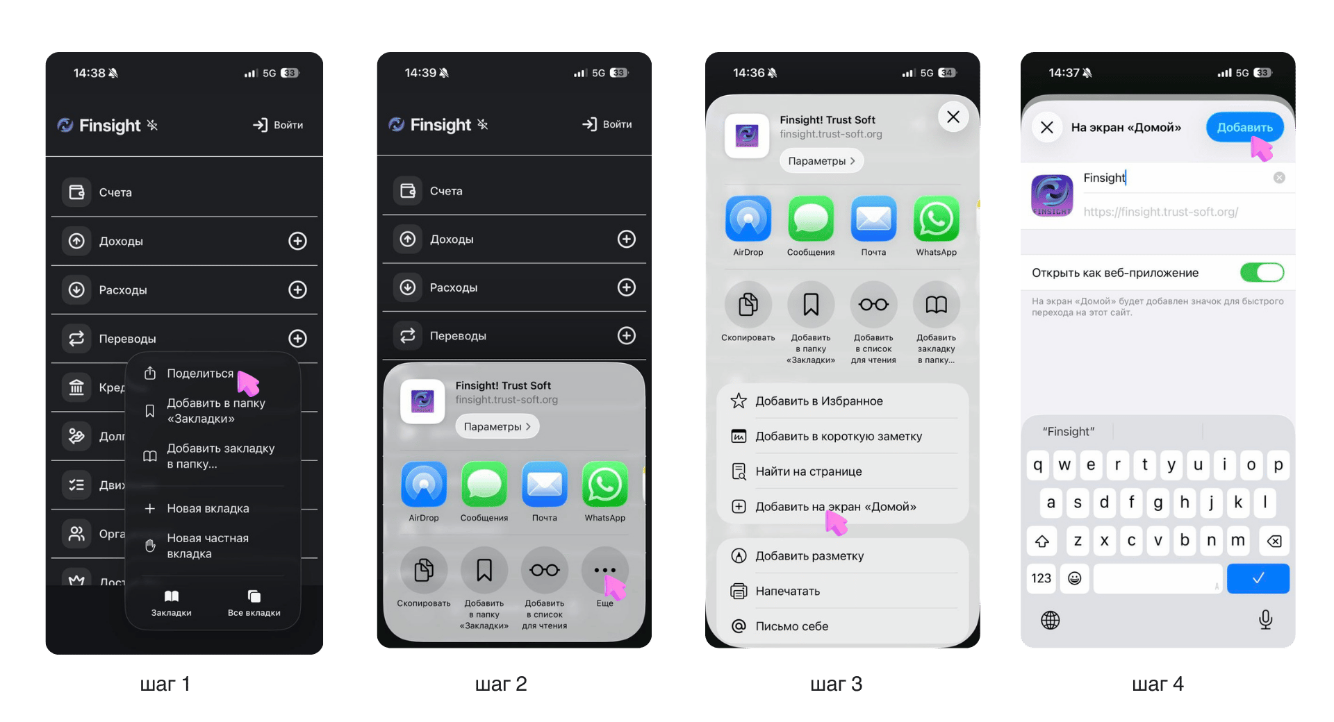 Инструкция установки Finsight на iOS