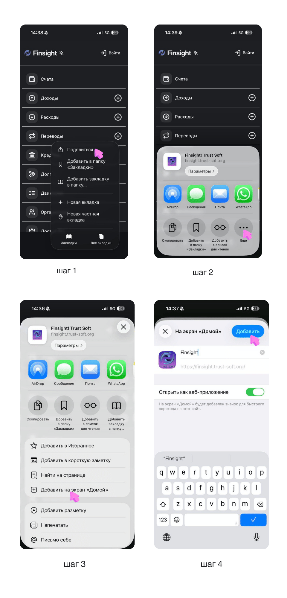 Инструкция установки Finsight на iOS